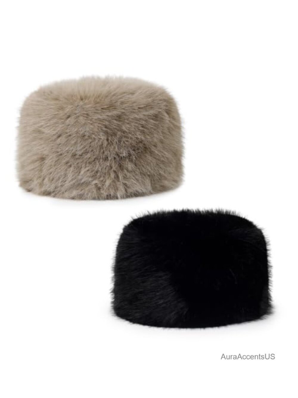 Faux Fox Fur Bucket Hat Winter Plush Fluffy Ear Warmer Women